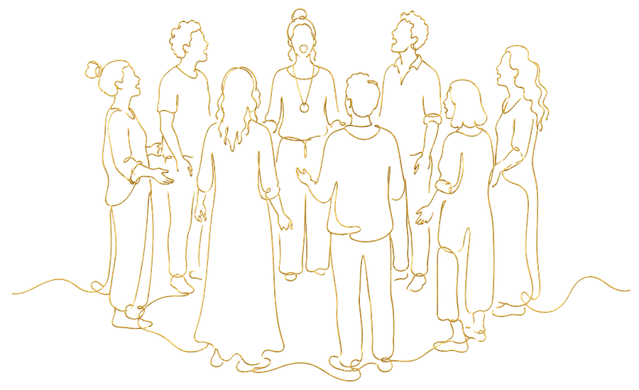 Menschen im Singkreis, Illustration